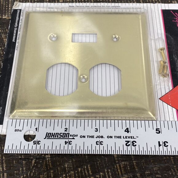 New AmerTac STYLE Polished Brass Light Switch Duplex Outlet Cover Plate Sealed‎ - Picture 11 of 11
